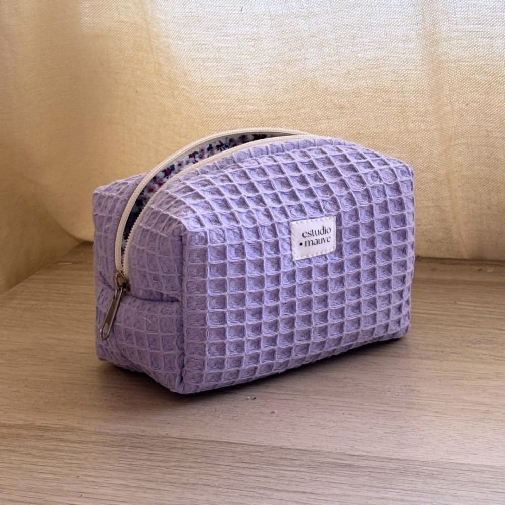 Neceser box mini waffle lila