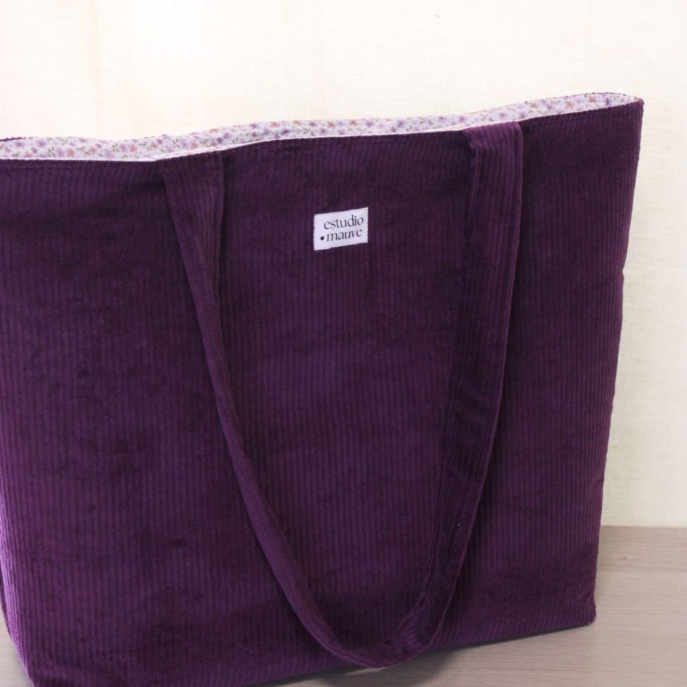 Tote bag acolchada de pana Secret Gardens